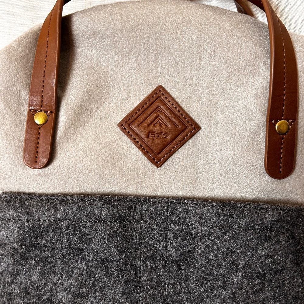 Epic Computer Backpack Bag With Tan Strap Handles. - image 2